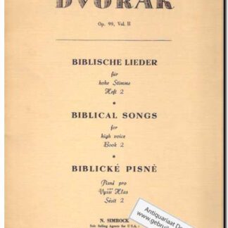 Biblische Lieder fur hohe Stimme Heft 2 Op 99,2