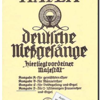 Deutsche Messgesange Ausgabe D