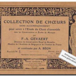 Collection de choeurs Fascicule No 1