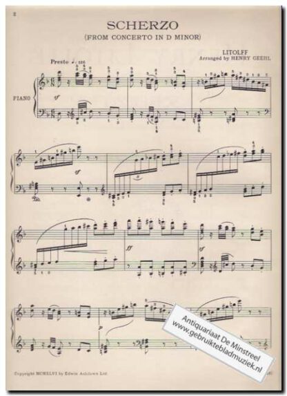 Scherzo from Concerto in D minor - Afbeelding 2