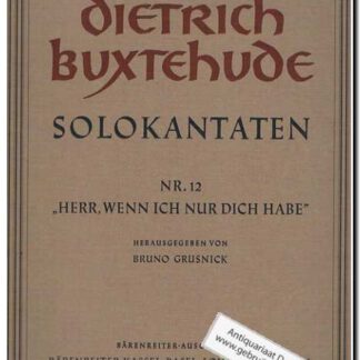 Solokantaten Nr. 12 Herr, wenn ich nur dich habe