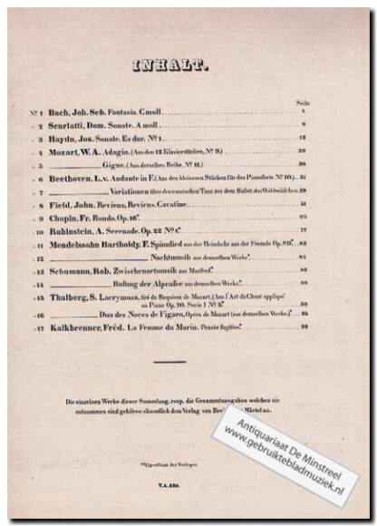 Classische und moderne Pianoforte Musik Erster Band - Afbeelding 2