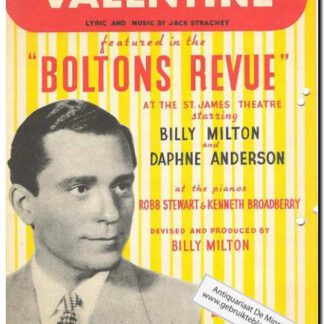 Valentine featured in the Boltons revue