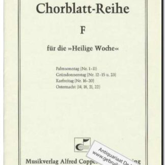 Chorblatt-Reihe F fur die Heilige Woche