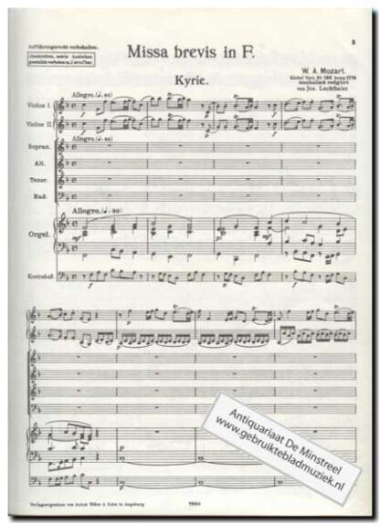 Missa Brevis in F - Afbeelding 2