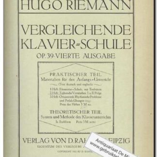Verleichende Klavierschule Op. 39