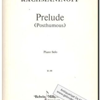 Prelude (posthumous) piano solo