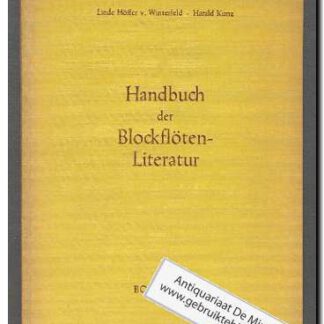 Handbuch der blockflotenliteratur (Text: Deutsch)