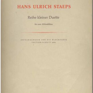 Reihe kleiner Duette (2 Altblockflote.)