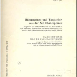 Tanze aus der zeit Shakespeares (2 Sopr/Altfloten & Klavier)