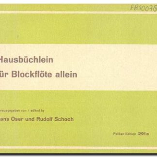 Hausbuchlein fur Blockflote allein