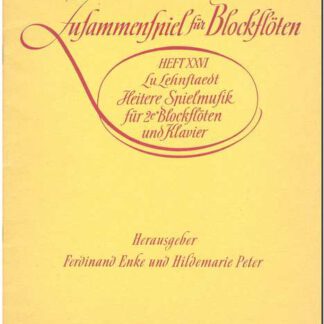 Zusammenspiel fur Blockfloten Heft XXVI