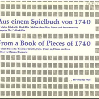 Aus einen Spielbuch vom 1740