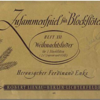 Zusammenspiel für Blockflöten heft XVI