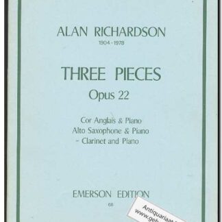Three pieces Op. 22