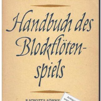 Handbuch des Blockflotenspiels