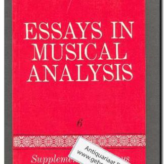 Essays in musical analysis 6 - Supplementary Essays Glossary and Index (Text, English)