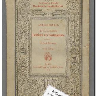 Aufgabenbuch zu "lehrbuch des contrapunkts"