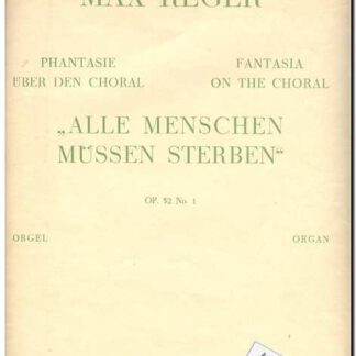 Phantasie Alle menschen müssen sterben Op. 52