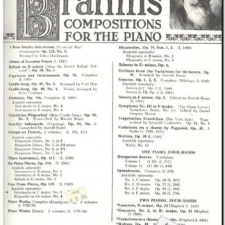 Compositions for the piano