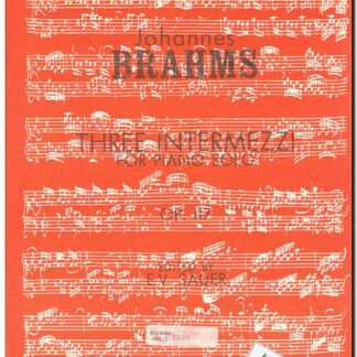 Three intermezzi Op 117
