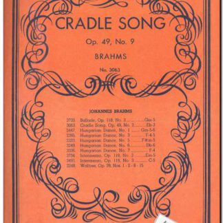 Cradle song Op 49,9