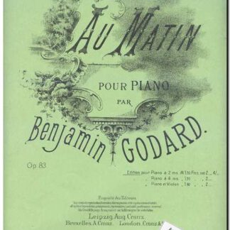 Au Matin pour piano Op 83