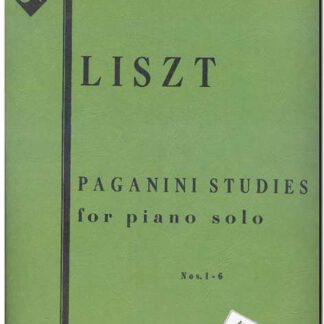 Paganini studies for piano solo Nos 1-6