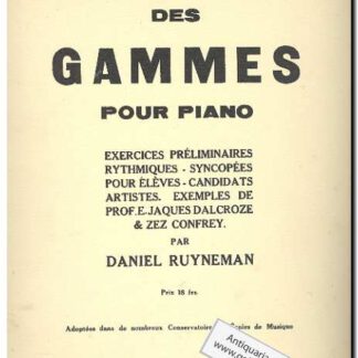 Ecole modernes des Gammes