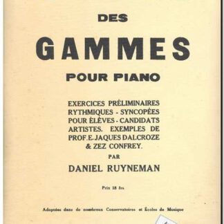 Ecole moderne des gammes pour piano