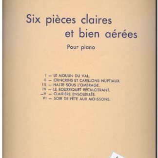 Six pieces claires et bien aerees - V Clairiere ensoleillee