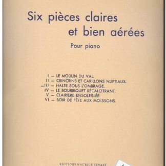 Six pieces claires et bien aerees - III Halte sous l 'ombrage