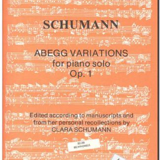 Abegg variations for piano solo Op 1
