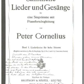 Lieder fur hohe stimme band 1 (High/Hoh)
