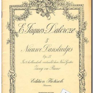 8 Nieuwe Dansliedjes opus 37