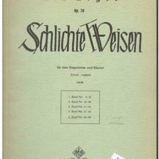 Schlichte Weisen opus 76 bamd 6 nr. 52-60