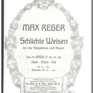 Schlichte Weisen Op. 76 Band II (nr. 16-30)