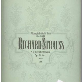 All` mein Gedanken opus 21 no. 1 Hoch