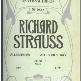 Allerseelen opus 10 no.8