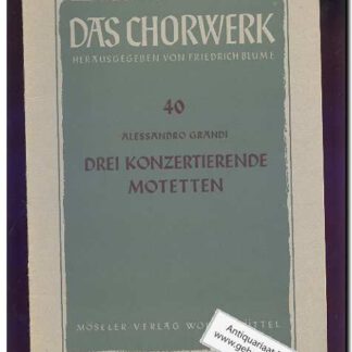 Drei Konzertierende Motetten (Text: Deutsch/Latin)