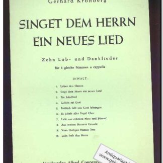 Singet dem Herrn ein neues Lied (Text: Deutsch)