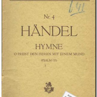Hymne Nr. 4 O preist den Herrn mit einem Mund
