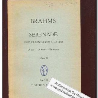 Serenade fur kleines Orchester A dur opus 16