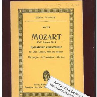 Symphonie concertante for Oboe, Clarinet, Horn and Bassoon Es major KV anhang 9