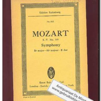 Symphony Bes major  KV319