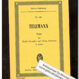 Suite for Treble Recorder and String Orchestra a minor