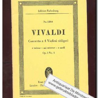 Concerto a 4 Violini obligati e minor opus 3 no. 4