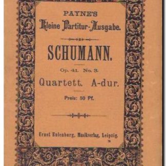 Quartett A-dur Op 41,3