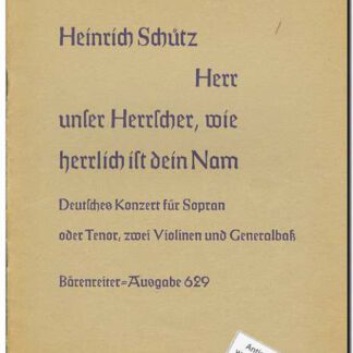 Herr unser Herrlicher, wie herrlich ist dein Nam