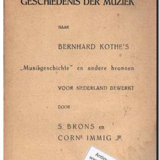 Geschiedenis der muziek naar Benhard Kothe's